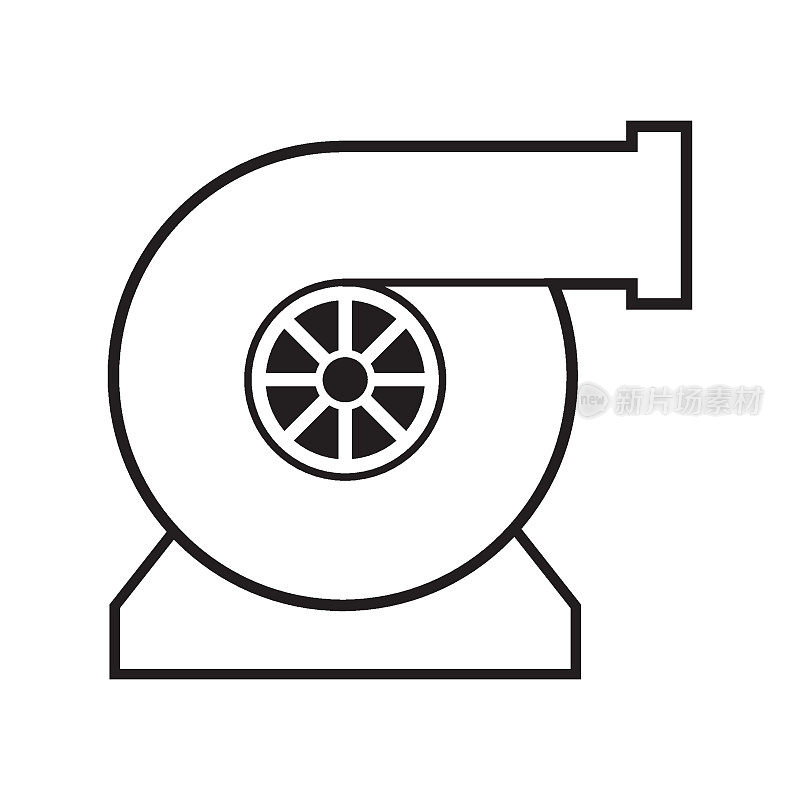 发动机涡轮图标标志矢量设计模板