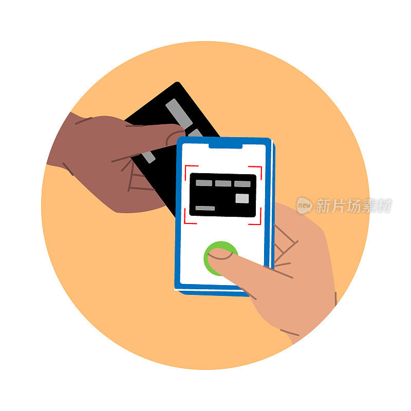 手机银行刷卡支付。移动支付概念。电子钱包和移动支付。无线非接触式NFC支付。