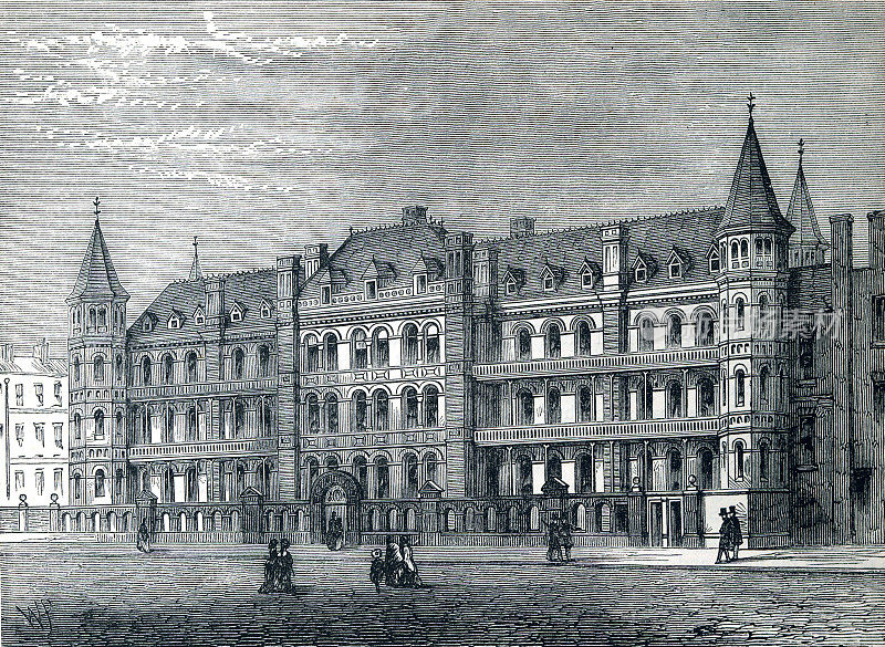 19世纪伦敦外的大奥蒙德街儿童医院