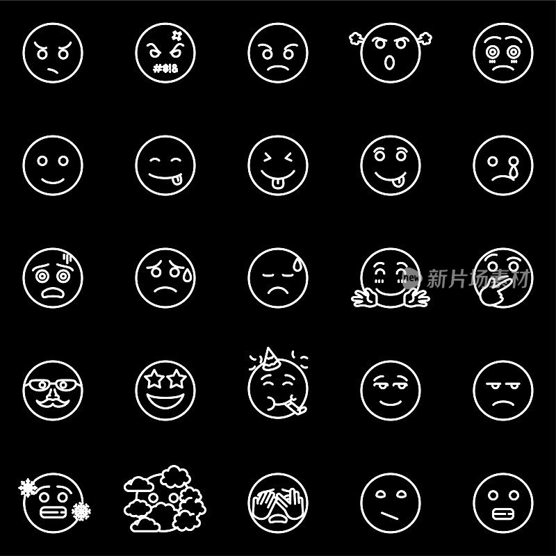 表情线图标。