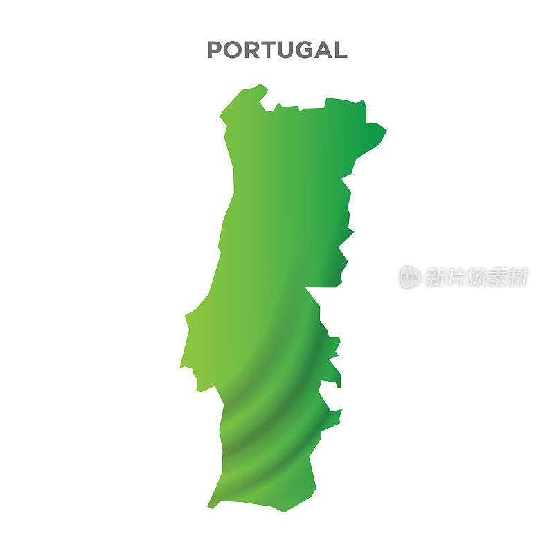 葡萄牙国家地图股票插图
