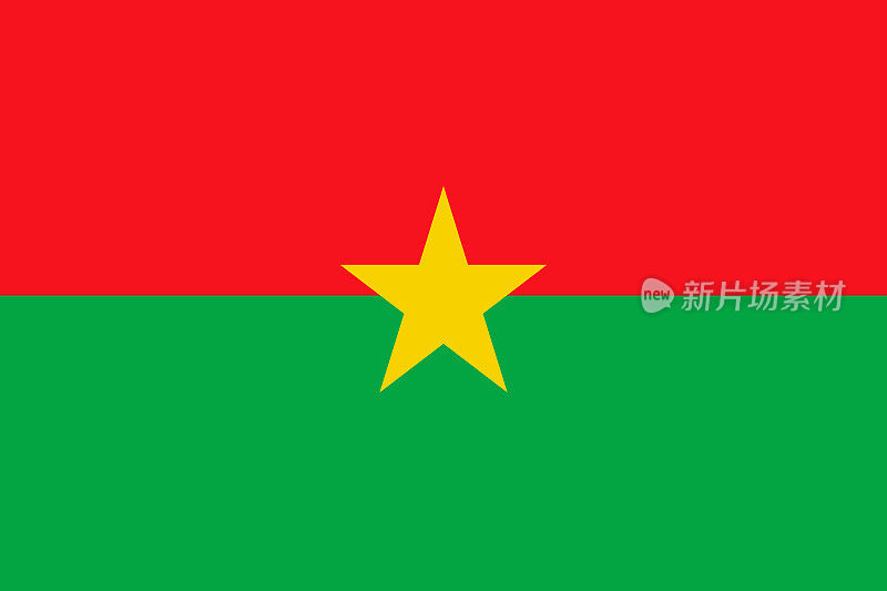 布基纳法索非洲国旗