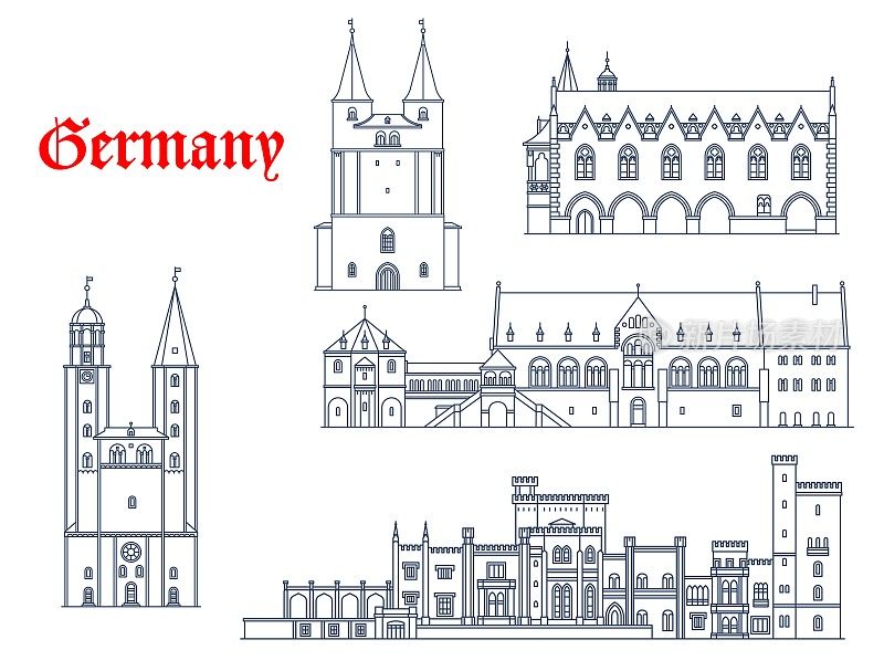 德国建筑，波茨坦和Goslar地标