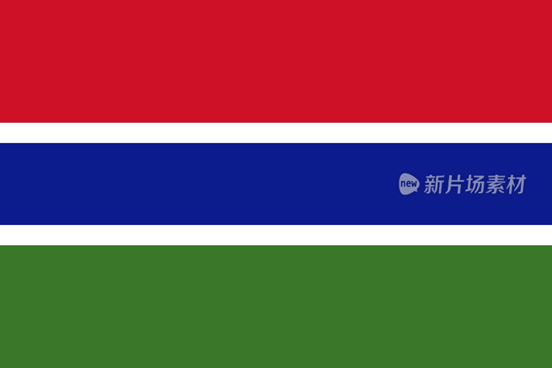 冈比亚国旗的旗帜