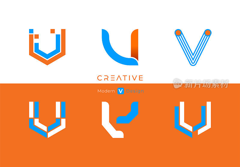 V标志字母设计