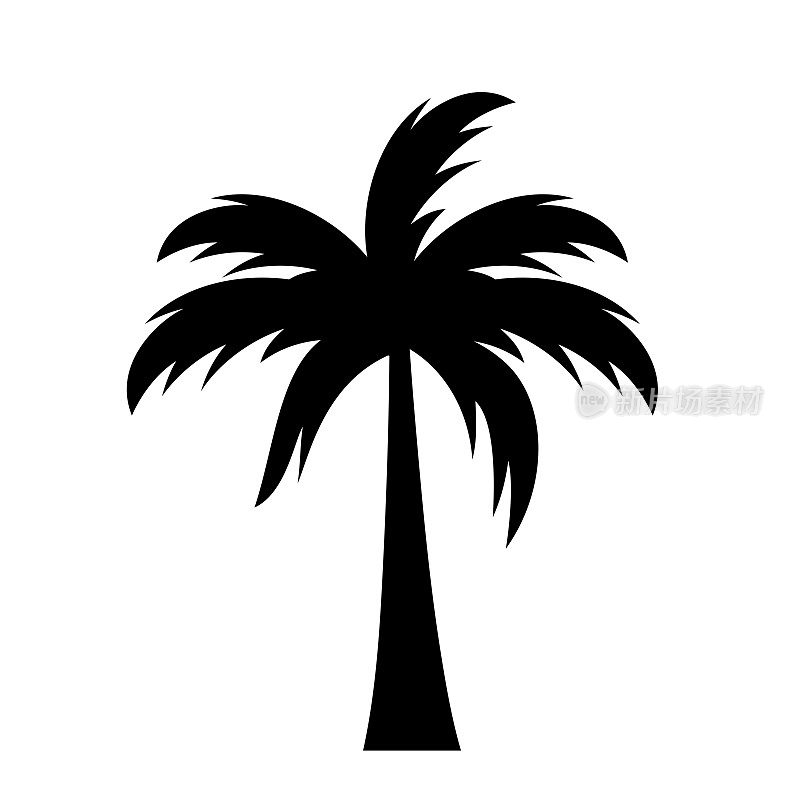棕榈树剪影图标