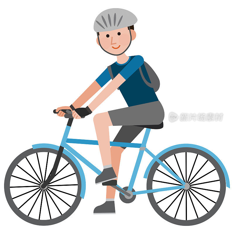 骑自行车的女孩的交叉自行车插图