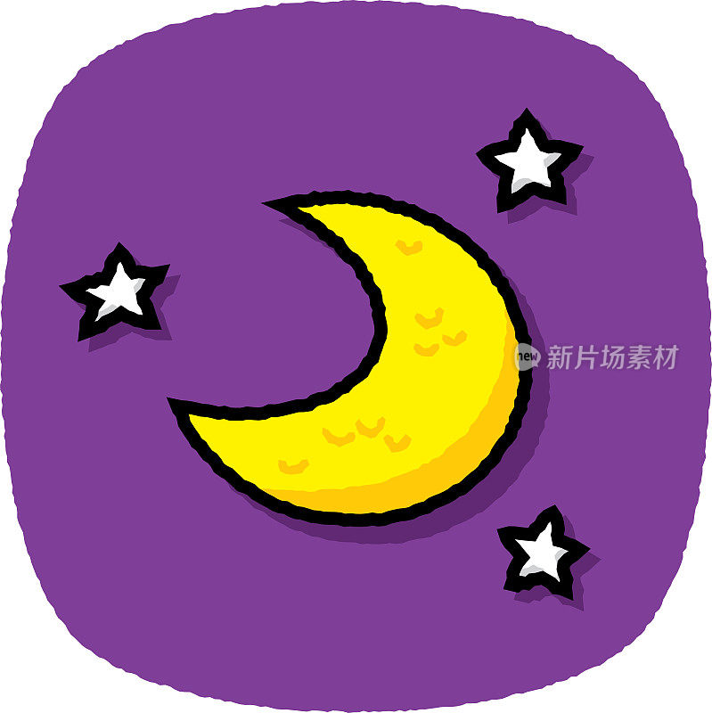 月亮和星星涂鸦7