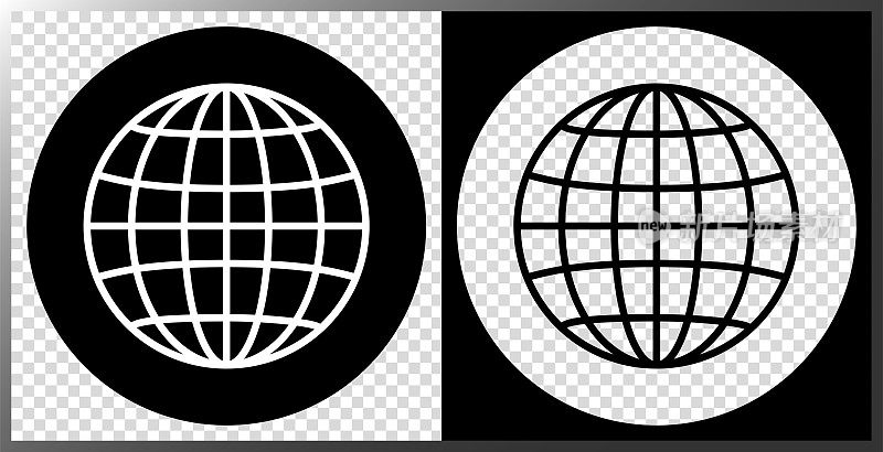 地球仪图标，标志。