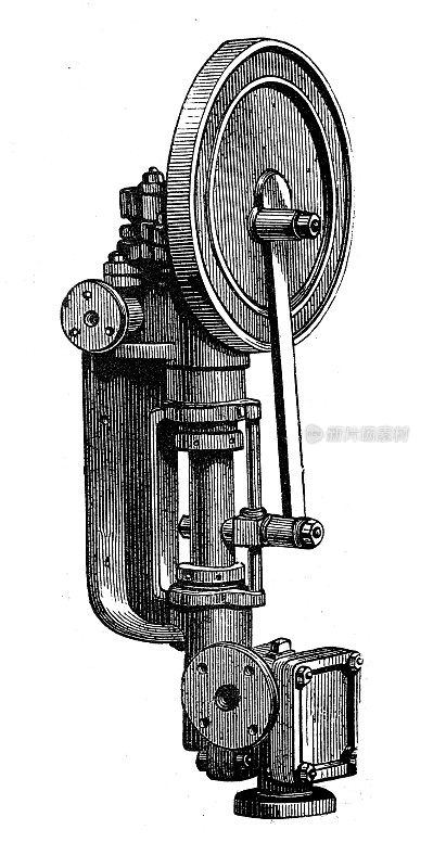 古董插图，应用力学和机器:威尔逊泵
