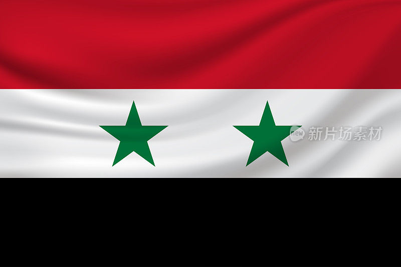 叙利亚国旗。向量