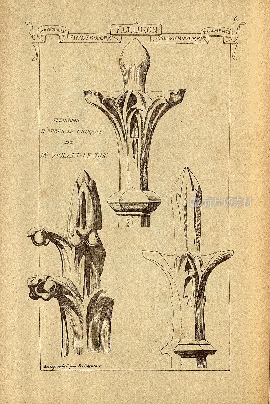建筑花艺，建筑史，装饰和设计，艺术，法国，维多利亚，19世纪