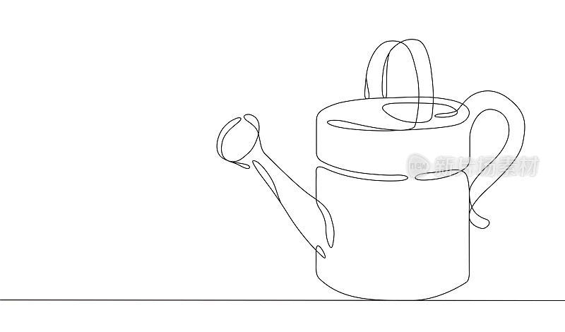 水罐单线绘制与复制空间和可编辑的笔触