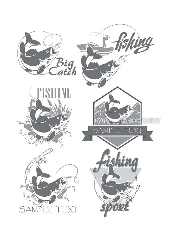 钓鱼的标志