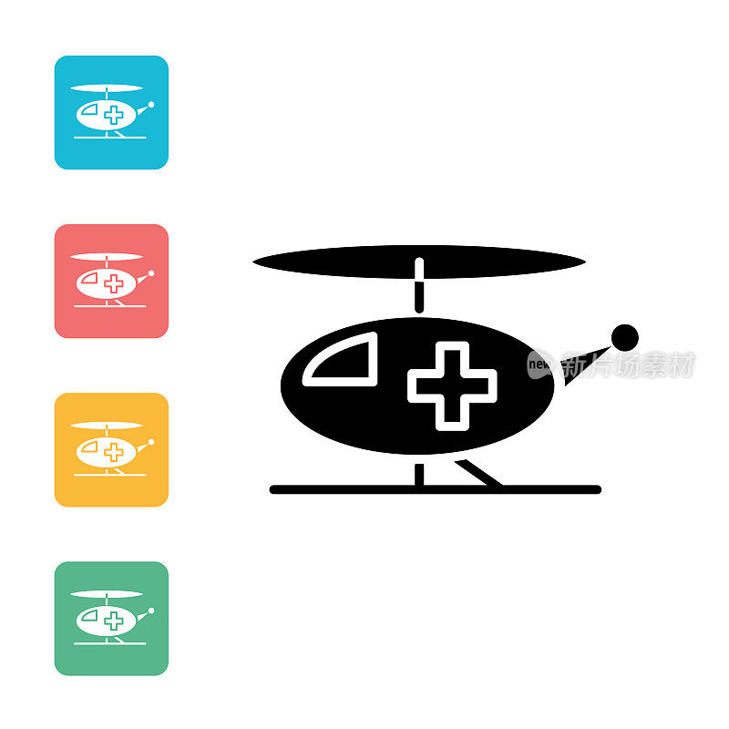 医疗线图标-直升机