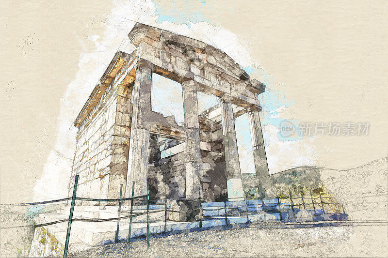 古希腊墨西拿的陵墓遗址