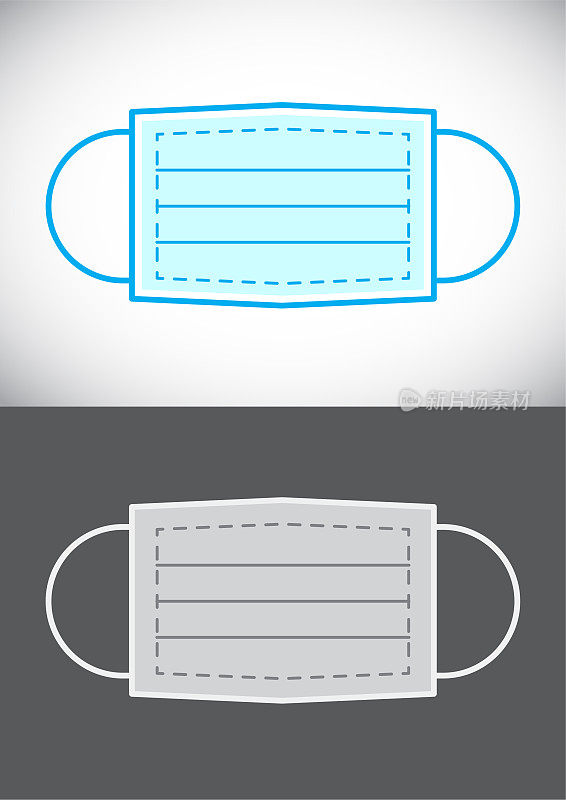 载体冠状病毒概念设计。防护面罩。