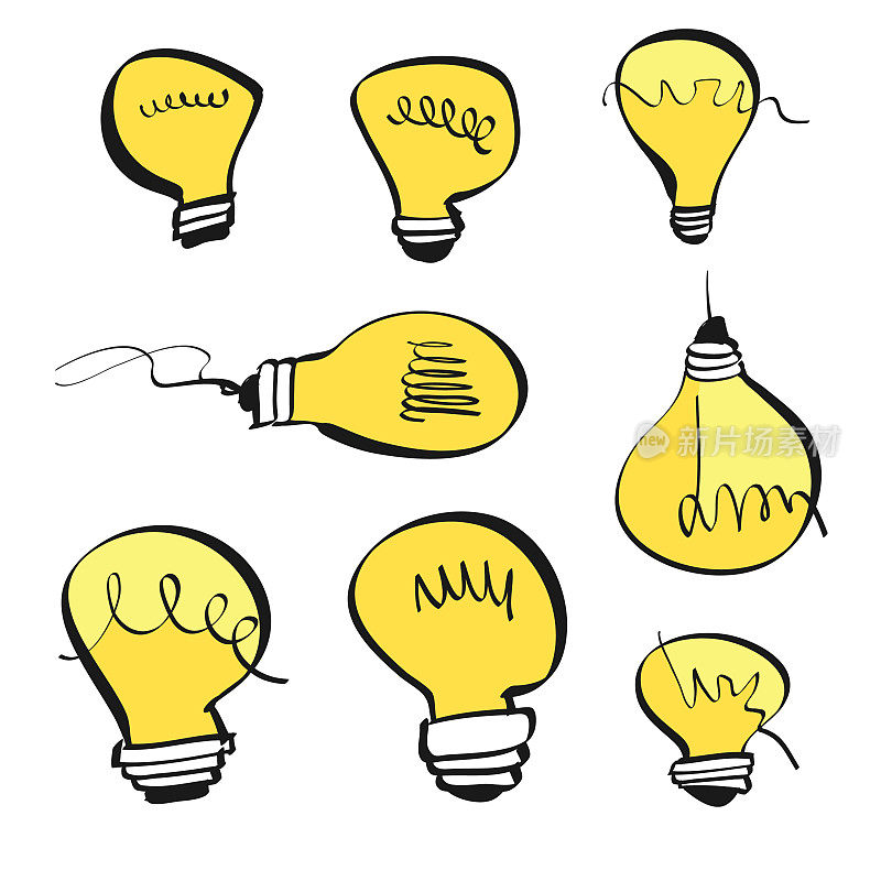 灯泡卡通插图