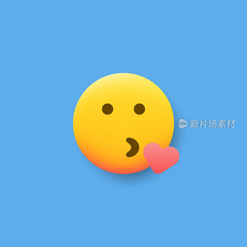 Emoticon平面设计投阴影效果