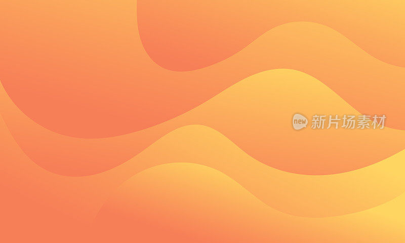 现代抽象的黄色和橙色渐变颜色背景