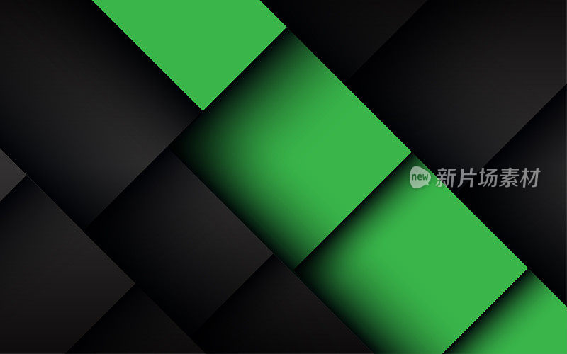 抽象的绿色深灰色三角形阴影线具有几何留白的设计背景。eps10向量