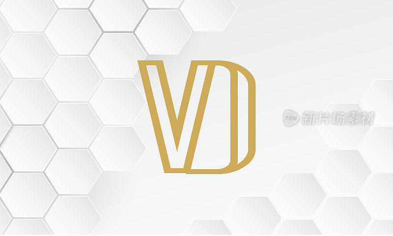 字母VD或DV企业标志模板的任何企业