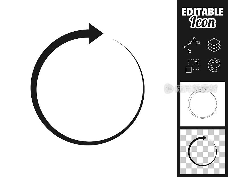 重新加载。图标设计。轻松地编辑
