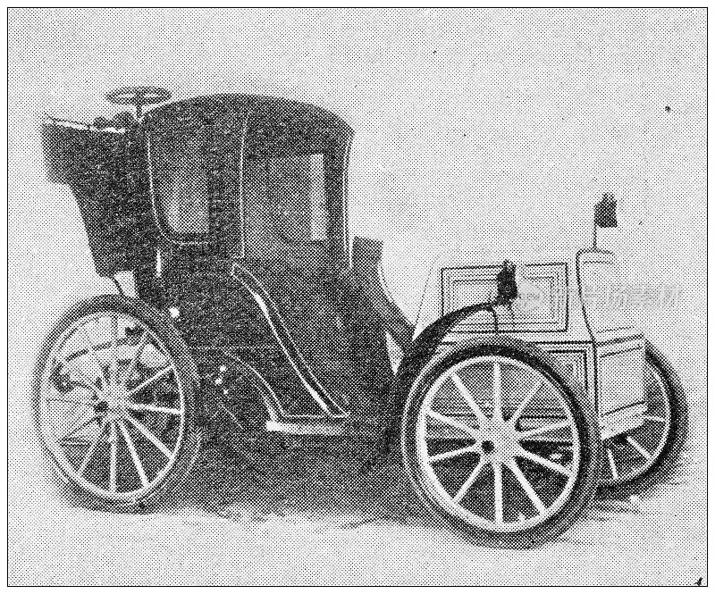 古董图片:电动汽车，1898年