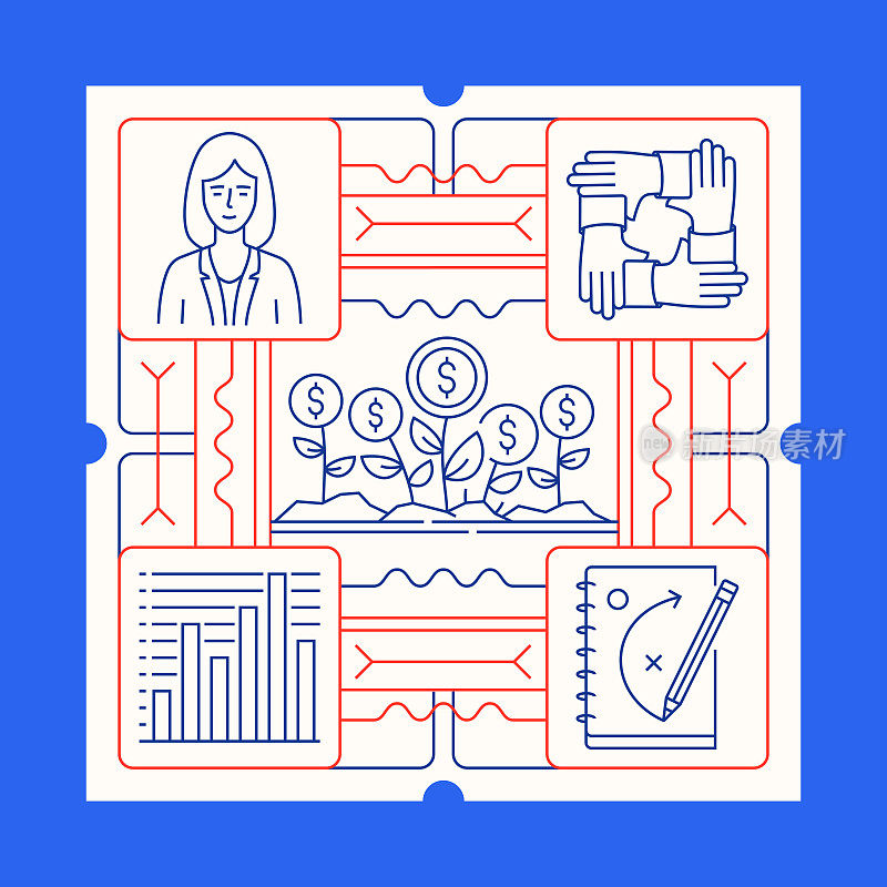 业务线图标集和横幅设计