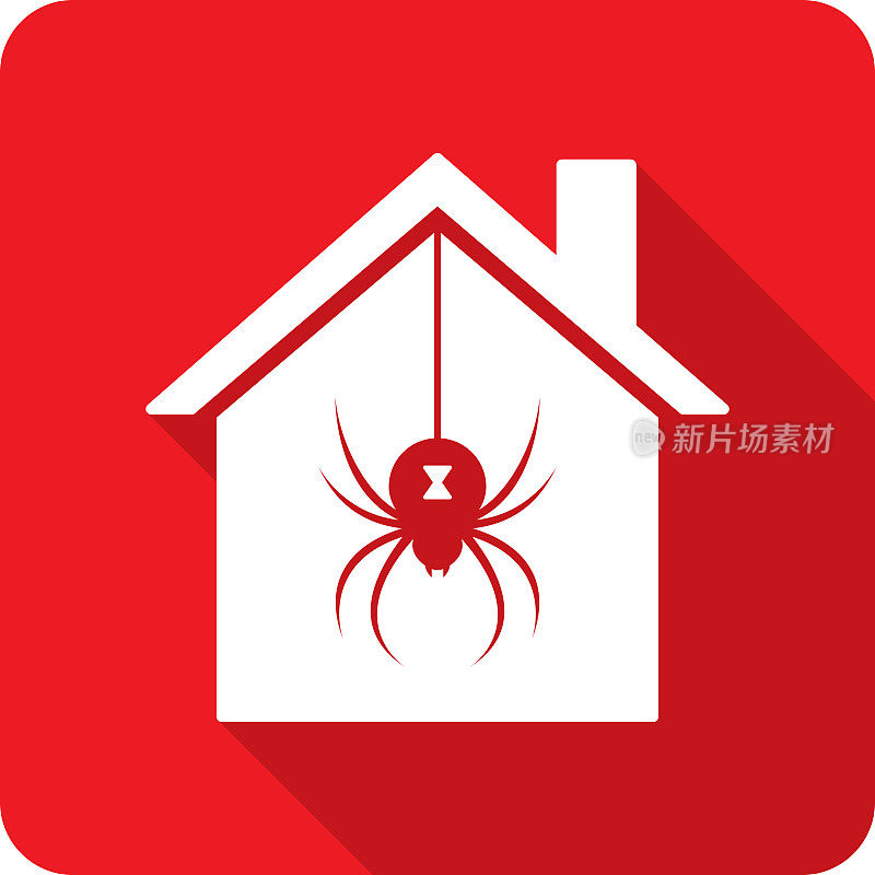 房屋蜘蛛图标剪影