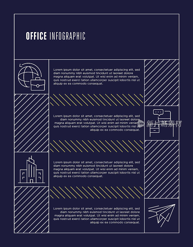 办公室信息图-业务，工作场所，工作环境，公司，生产力