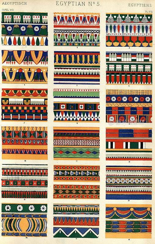 古埃及装饰艺术，图案，艺术和装饰的历史
