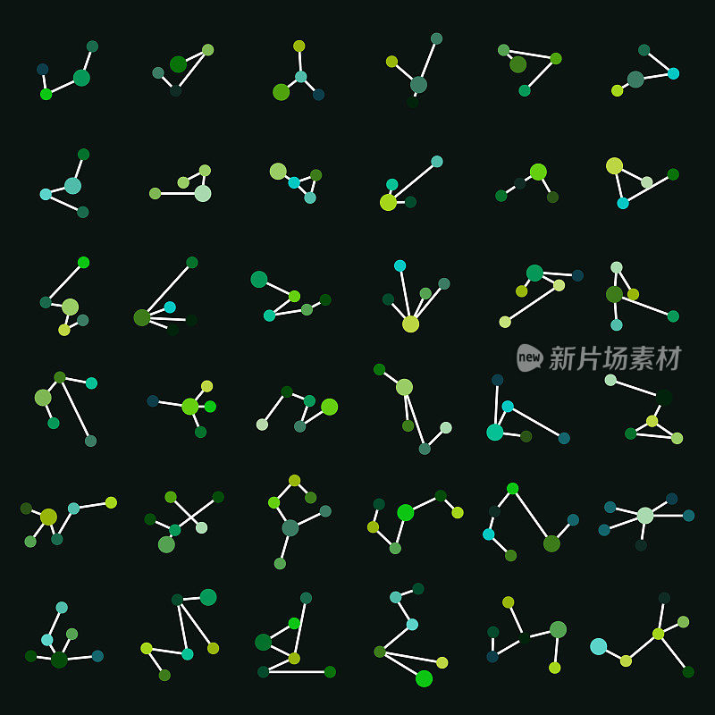 一组分子和粒子图案连接结构