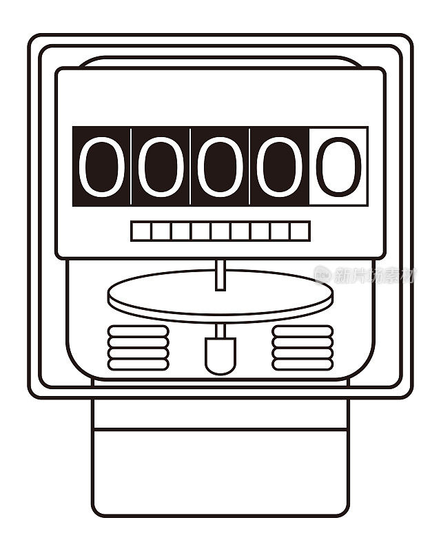 电表图标插图矢量