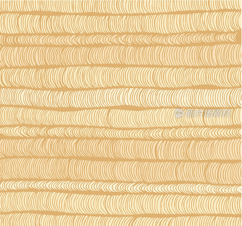 一排排的米色手绘垂直折叠