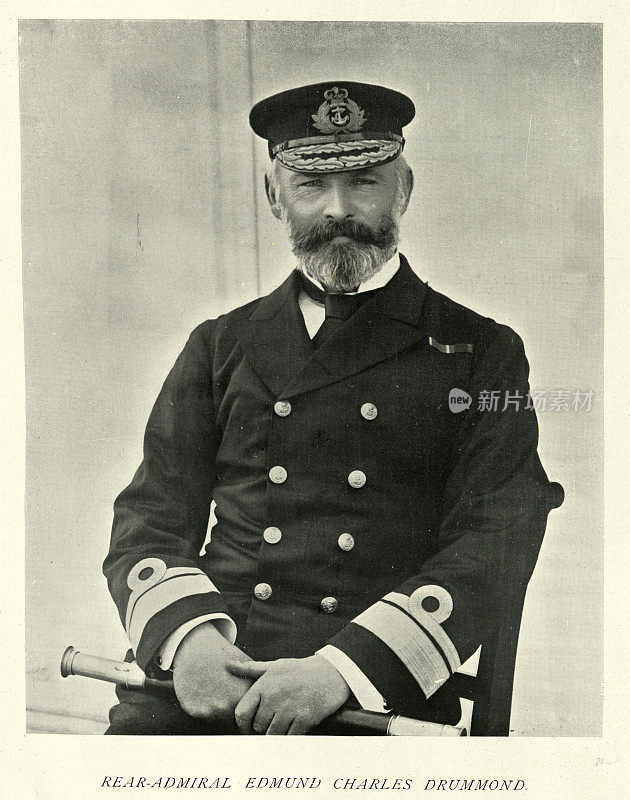 海军少将埃德蒙・德拉蒙德，皇家海军军官，东印度站总司令，维多利亚时代，1890年代