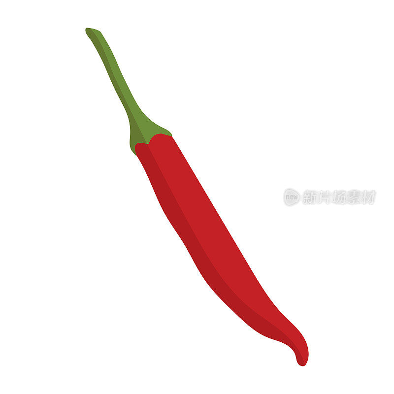 红辣椒，红辣椒。辛辣食物和调味的图标。