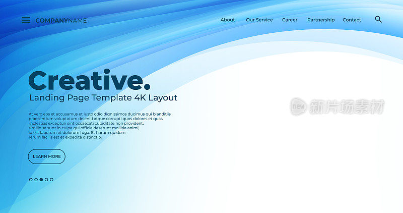 4K登陆页面模板-抽象动态，现代，未来，多色，简单的网站模板背景