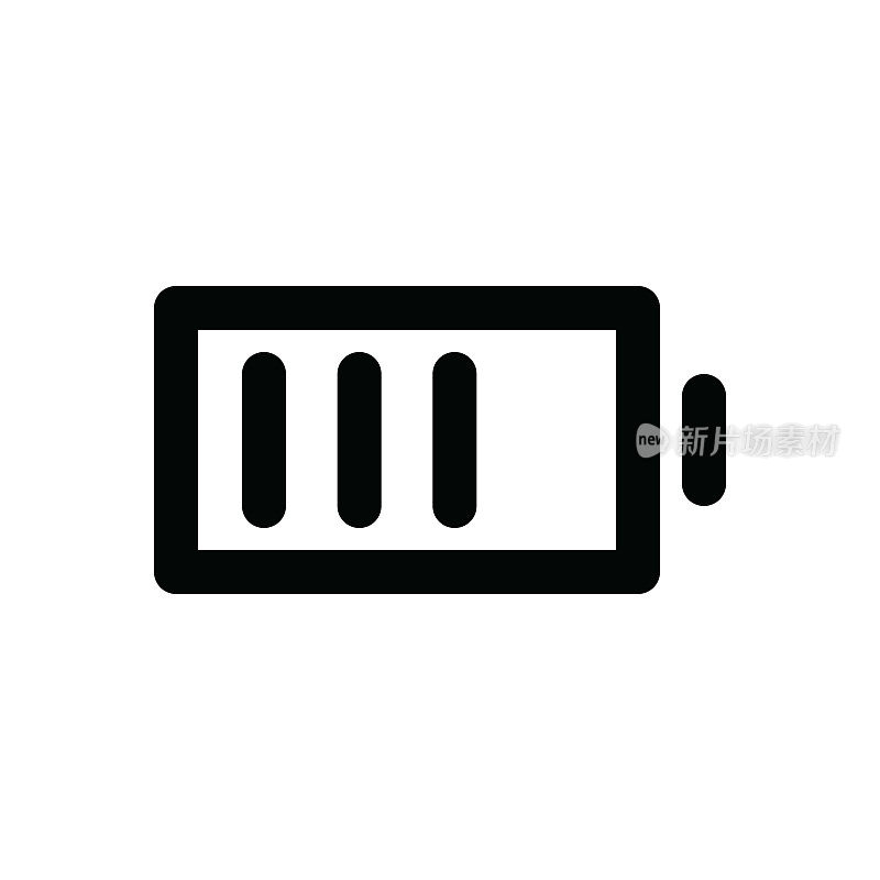 媒体细线图标-可编辑描边