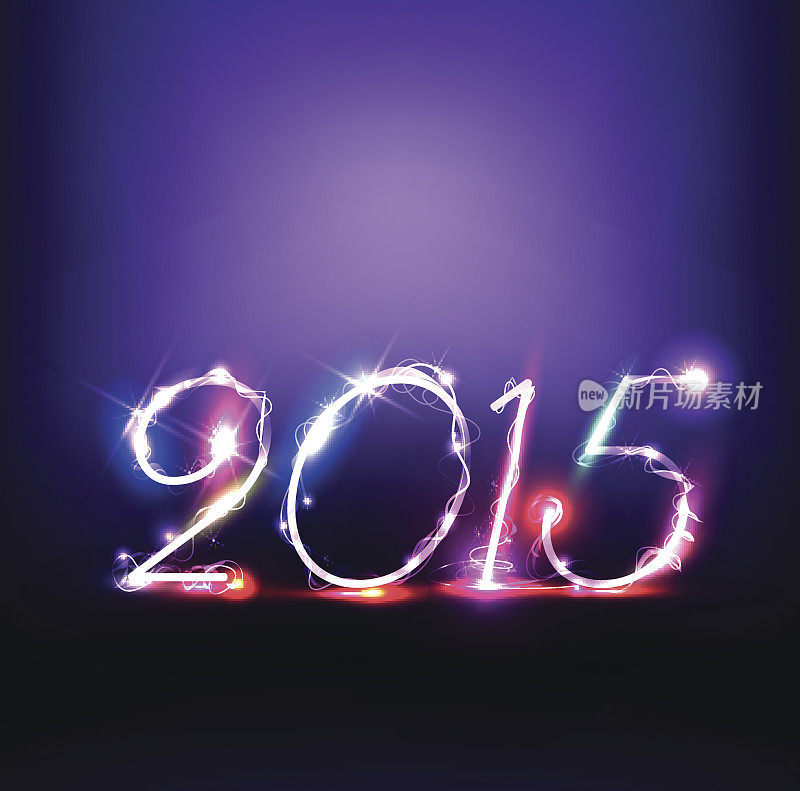 2015年新年灯火通明。