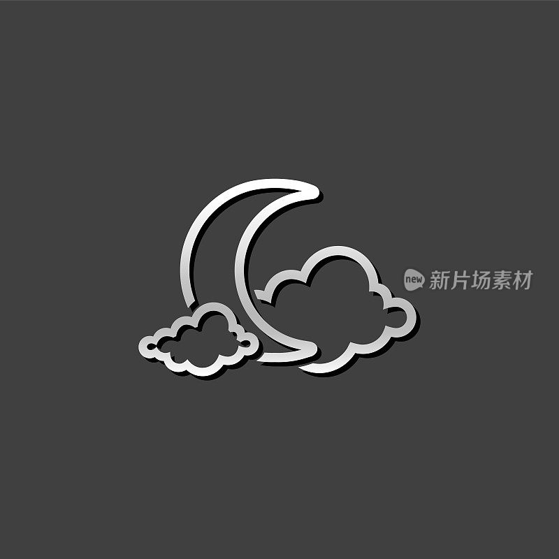 金属图标-天气多云