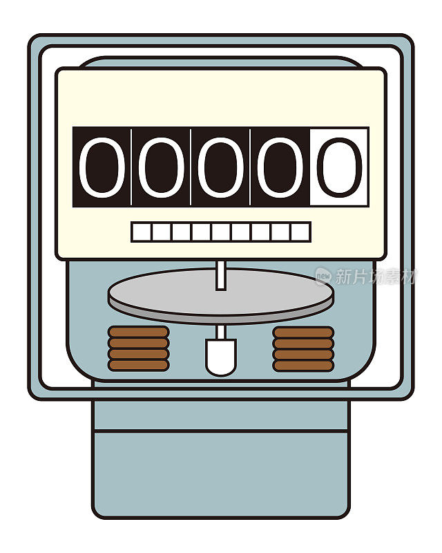 电表图标插图矢量