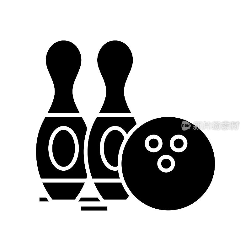圆球黑色图标、概念插图、矢量平面符号、象形符号
