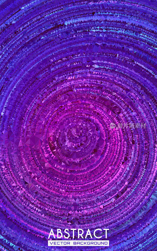 紫色多边形雷暴漩涡漩涡超现实的背景