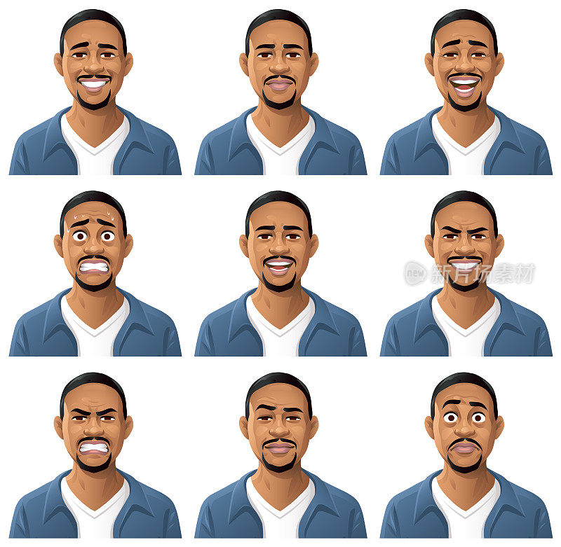 年轻的非洲裔美国人肖像-情感