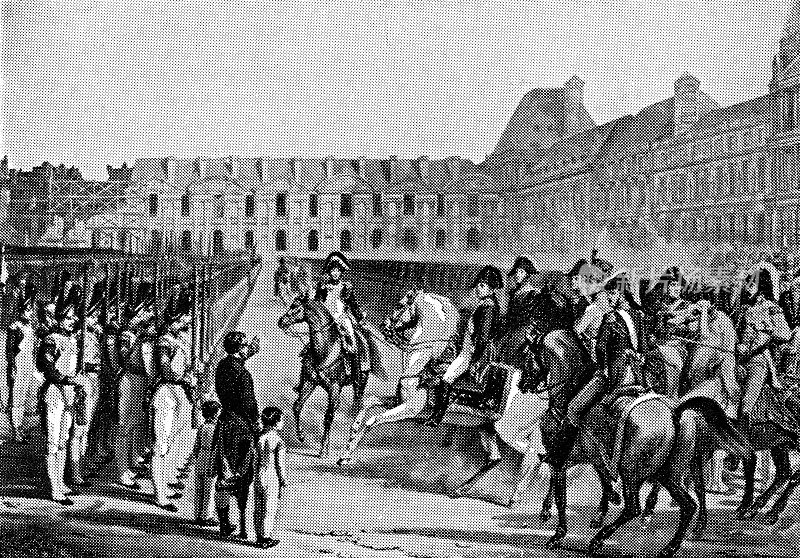 《在杜伊勒里宫宫廷游行中向拿破仑递交请愿书的无效者》作者:霍勒斯·韦尔内——19世纪