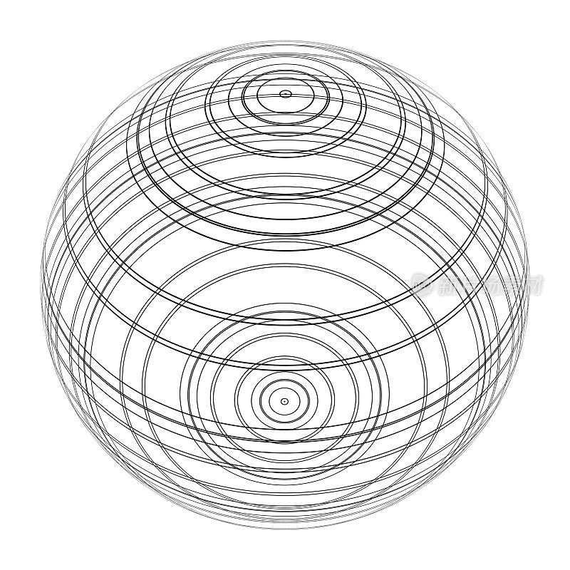 线连线图形球体框架插图