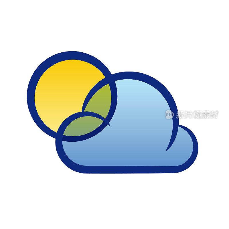 云太阳天气图标设计