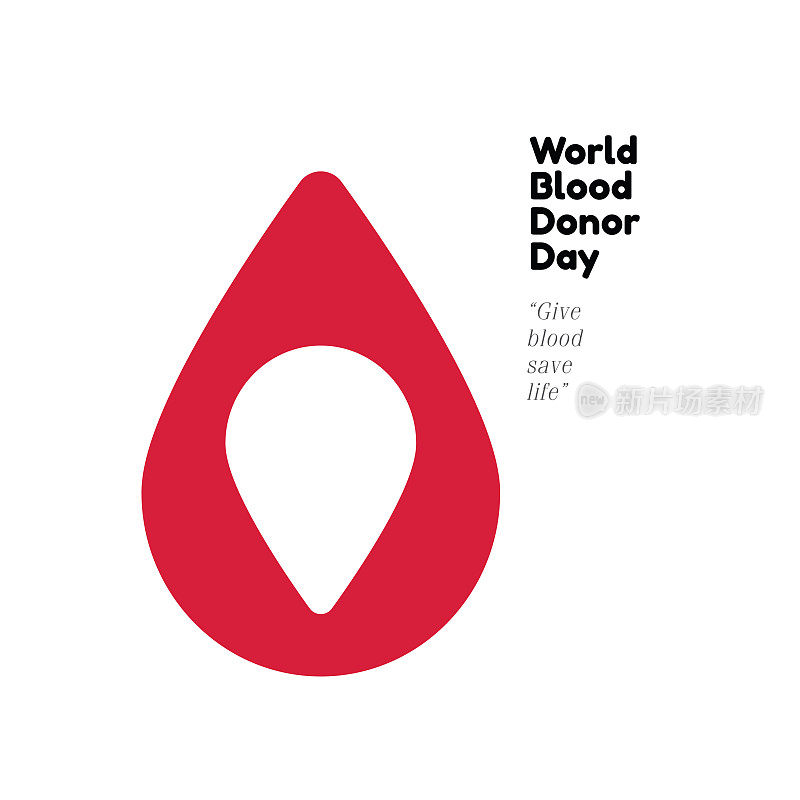 世界献血者日-血滴库存插图