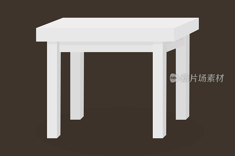 白色的木质或塑料咖啡桌小件家具